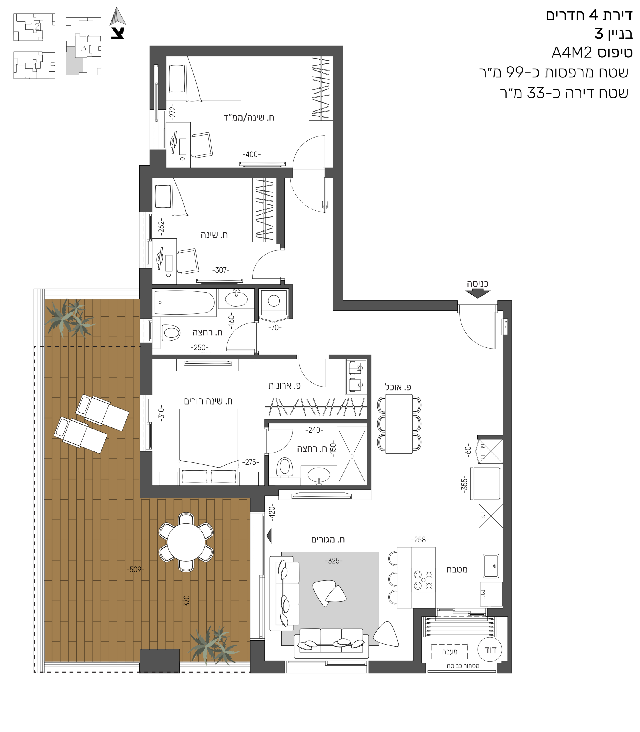 דירות 4 חד' – A4M2