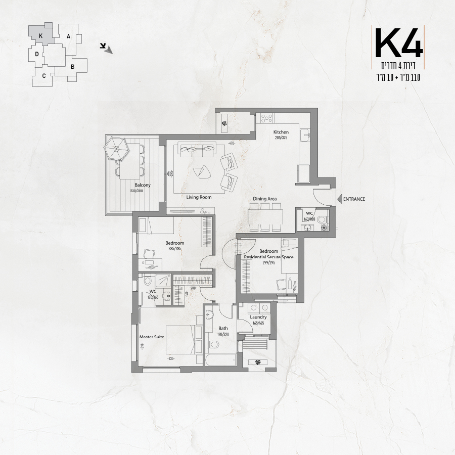 דירות 4 חד' – K4